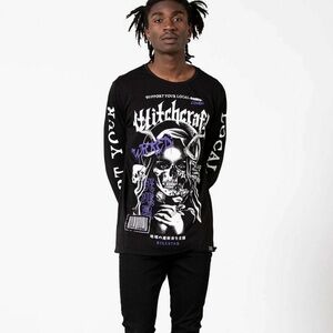Killstar Unisex Support Your Local Coven Black Witchcraft Graphic Long Sleeve
